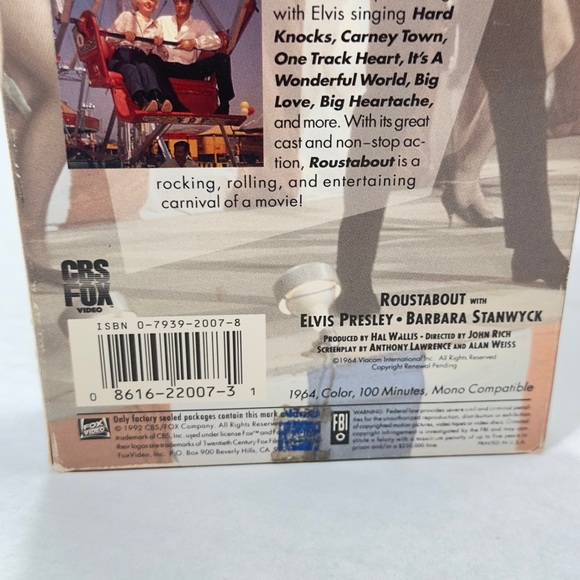 Elvis Presley roustabout vhs movie 1992 CBS FOX - Picture 8 of 10